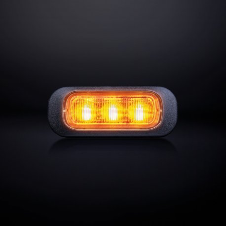 LAMPE FLASH DARK KNIGHT- 3 LEDS - ORANGE - VITRE TRANSPARENTE