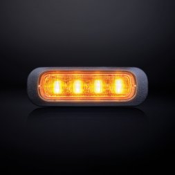 LAMPE FLASH DARK KNIGHT - 4 LEDS - ORANGE - VITRE TRANSPARENTE