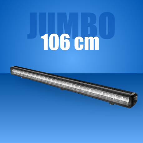 JUMBO - 105 cm - Barre double ligne de LEDs avec ligne centrale de veilleuses blanches et orange