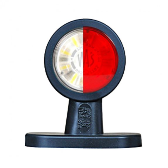 Feu de gabarit avec support - Blanc/Rouge - 96mm - 12/24V