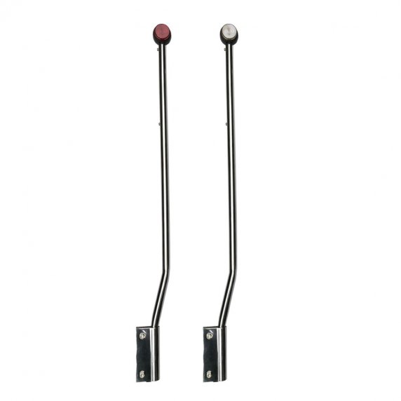 Paire de mires de gabarit coudées en inox - 100 cm