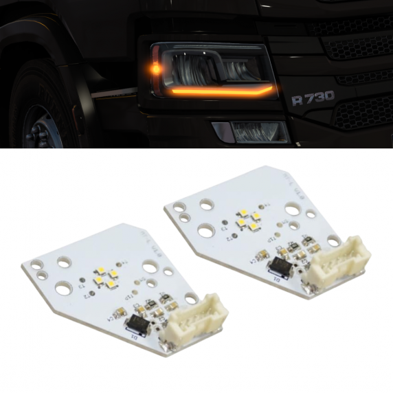 Kit DRL + Flash blanc/orange - Scania R/S 2016+
