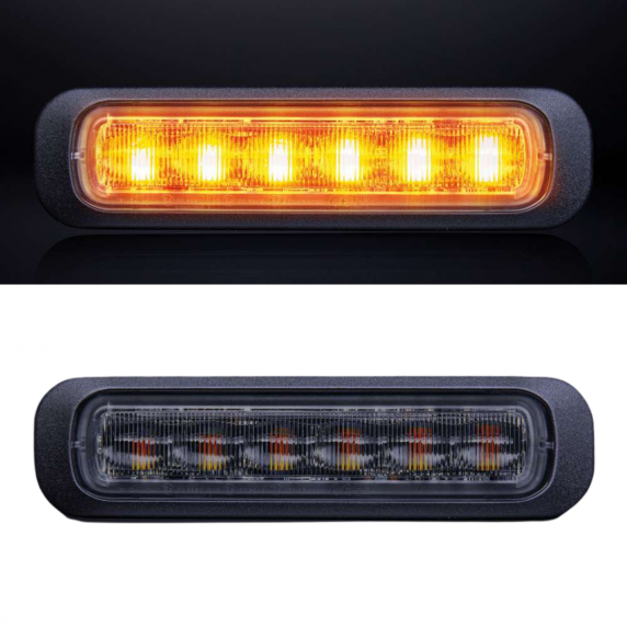  STRANDS - Feu de pénétration fumé 6 LEDs - Orange - 24W - 12/24V