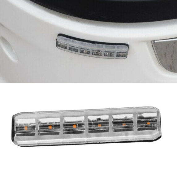 Feu flash 6 LEDs - Orange - 12-24V