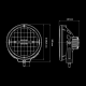 STRANDS - Projecteur AMBASSADOR 9" - Veilleuses LEDs blanches et orange - 70W - ⌀230mm - 12/24V