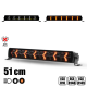 VIKLIGHT - 29 cm - Barre de LEDs ACS double ligne avec veilleuses blanches et orange - 120W - 12/24V