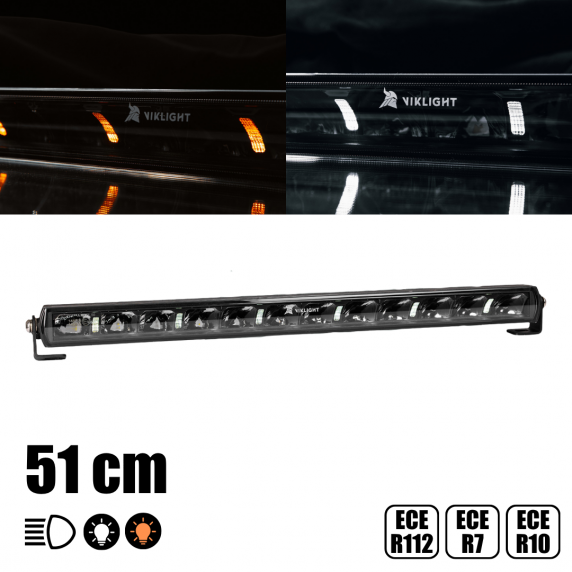 VIKLIGHT - 51 cm - Barre de LEDs simple ligne - 94W - 12/24V