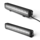 JUMBO - 45 cm - Barre double ligne de LEDs avec ligne centrale de veilleuses blanches et orange - 70W - 12/24V