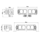 LAZER - 41 cm - Barre de LED TRIPLE R 1000 - 17,6W - 12/24V