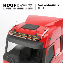 ROOF PACK pour Renault T High - Rampe de toit + 3x barres de LED LAZER AIR-90 41 cm