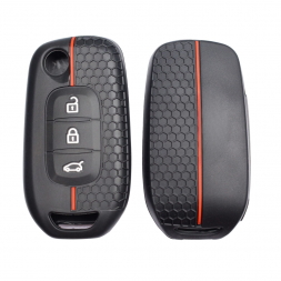 Coque de clés en silicone - Renault MASTER 4 - Noir/Rouge