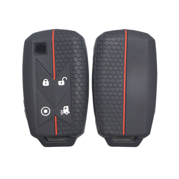 Coque de clés en silicone - Renault T/C/K 2020+ - Noir/Rouge