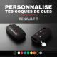 Coque de clés en silicone - Renault T/C/K 2020+ - Noir/Rouge