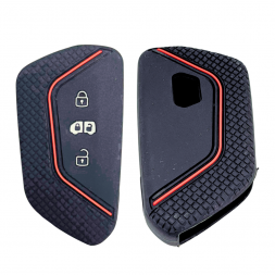 Coque de clés - MAN TGE 2017+ - Silicone noir/rouge