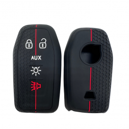 Coque de clés en silicone - VOLVO FH - Noir/Rouge