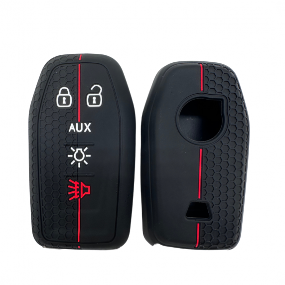 Coque de clés en silicone - VOLVO FH - Noir/Rouge