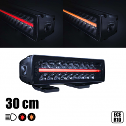 STRANDS - 30 cm - Barre de LEDs de travail double ligne SIBERIA RED TIGER avec veilleuses rouges et orange - 100W - 12-24V