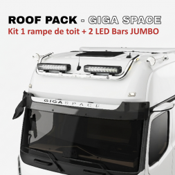 ROOF PACK JUMBO pour Mercedes ACTROS - Rampe de toit + 2x barres de LED 55 cm JUMBO