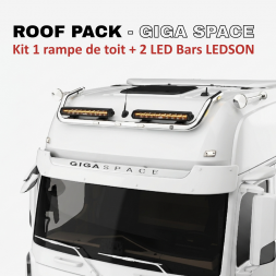 ROOF PACK EPIX20+ pour Mercedes ACTROS - Rampe de toit + 2x barres de LED 51 cm LEDSON EPIX20+