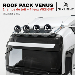 Roof Pack Volvo FH/FM - 1 rampe de toit w/ LEDs + 4x Projecteurs VIKLIGHT VENUS 135W