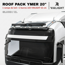 Roof Pack Volvo FH/FM - 1 rampe de toit w/ LEDs + 4x Projecteurs VIKLIGHT VENUS 135W
