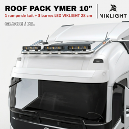 Roof Pack Volvo FH/FM - 1 rampe de toit w/ LEDs + 4x Projecteurs VIKLIGHT VENUS 135W