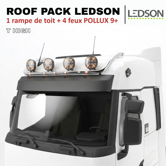 ROOF PACK pour Renault T High - Rampe de toit + 4x LEDSON Pollux9+