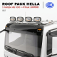 Roof pack MAN TGX - Rampe de toit + 4x projecteurs longue portée JUMBO FULL LEDs w/ feux de position blancs et orange