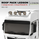 Roof pack MAN TGX - Rampe de toit + 4x projecteurs longue portée JUMBO FULL LEDs w/ feux de position blancs et orange