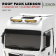 Roof pack MAN TGX - Rampe de toit + 4x projecteurs longue portée JUMBO FULL LEDs w/ feux de position blancs et orange