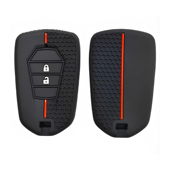 Coque de clés en silicone - ISUZU Trucks - Noir/Rouge