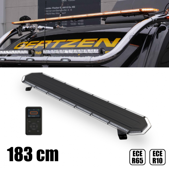 Rampe de feux flash extra plate + Télécommande - JUMBO - 1830 mm - Modules LEDs