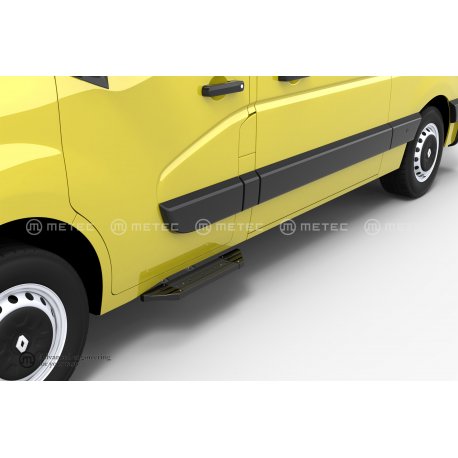 BATR016 - Marche-pied porte latérale avant- Renault MASTER 3/4 - Opel MOVANO 10-21 - PROBLACK