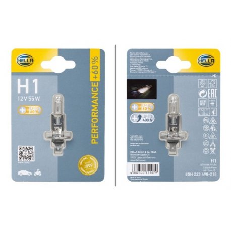 Ampoule HALOGÈNE HELLA Performance 12V - H1 / H4 / H7 - 55W