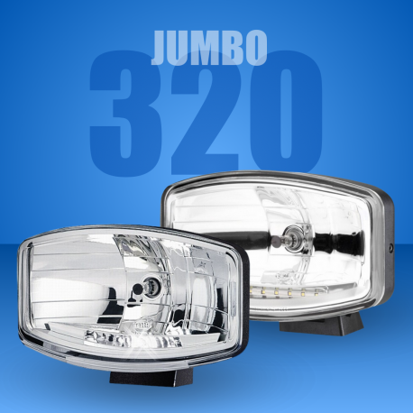 Gamme HELLA Jumbo 320 - Projecteurs longue portée - Halogène H7 - Veilleuse LEDs ou W5W - 12-24VCatalogue Produits