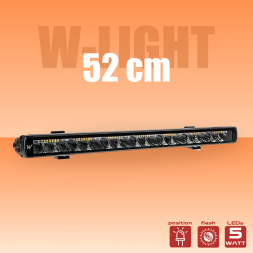 W-LIGHT - 52 cm - Barre de LEDs avec veilleuses + feux flash - 105W - 12-24V