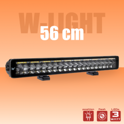 W-LIGHT - 56 cm - Barre de LEDs avec veilleuses + feux flash - 120W - 12-24V