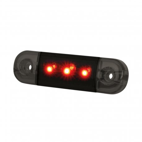 STRANDS - 3 LEDs rouges - Marker LED Slim Dark Knight - Noir/Vitre fumée - 0,7W - 12-24V