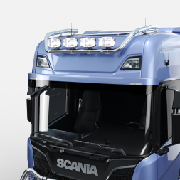 Rampe de toit WIDE - 4 feux + 2 gyros - SCANIA S/R/G/P 2016+ - Cabine haute et normale - Avec ou sans LEDs