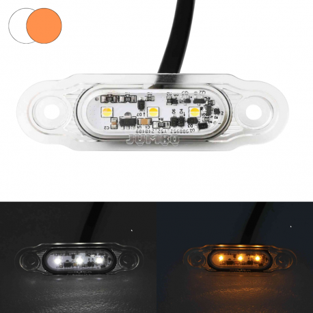 Marker 3 LEDs - DUAL COLOR - Blanc + Orange - 12-24V