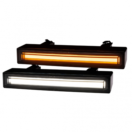 Feu de visière à LEDs - Blanc/Orange - ECE R148 - 24V