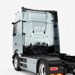Giga Space - Aero Kits - Rampes de déflecteurs arrières - Mercedes ACTROS ProCab 2025+ - Avec LEDs rouges