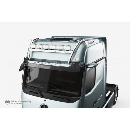 Giga Space - Rampe de toit CROSSBAR - 6 feux - Mercedes ACTROS MP4/5 2011+ - Avec LEDs