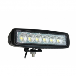 Feu de travail barette 18W - 6 LEDS - 16x4,5 cm - 12-24V
