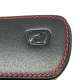 Coque de clés - MAN TGE 2017+ - Similicuir noir / couture rouge - Mousqueton