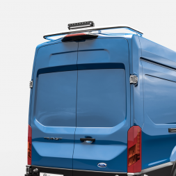 Rampes de toit arrières inox - FORD Transit 2014+ - Avec ou sans feux de travail intégrés
