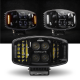 JUMBO - Projecteur longue portée CORALYS - Full LEDs - Veilleuses blanches et orange - 90W