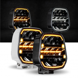 LEDSON - Feu longue portée EPIX9+ - Full LEDs - Veilleuses blanches/orange - Flash mode - 180W - 12-24V