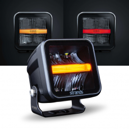 STRANDS - 72 mm - Feu de travail à LEDs avec veilleuses orange et rouges - 37W - 12-24V