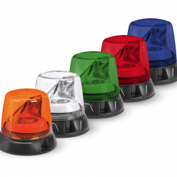 Cabochons Gyrophare OPTIMAX - 5 couleurs - Plastique